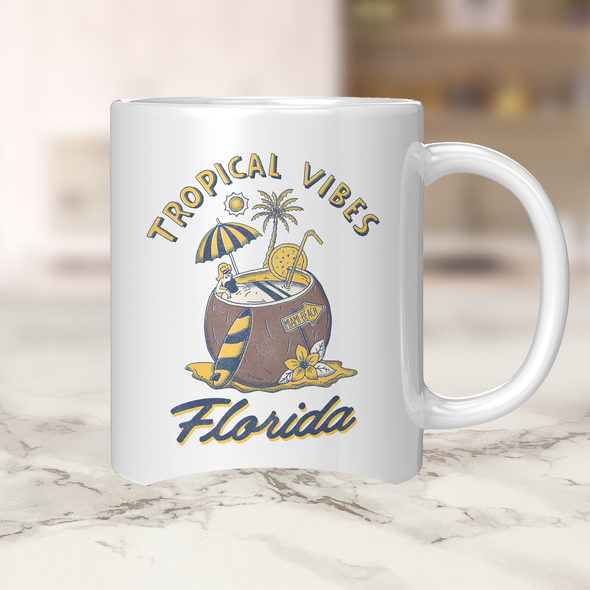 Tropical Vibes Florida Ceramic Mug