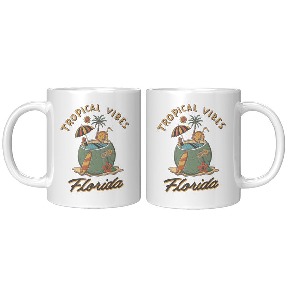 Tropical Vibes Florida Ceramic Mugs