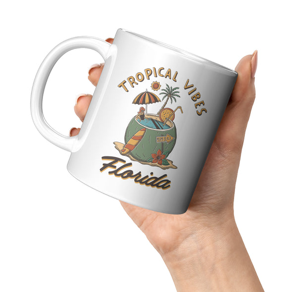 Tropical Vibes Florida Ceramic Mugs