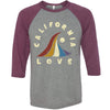 Wave CA Love Baseball Tee-CA LIMITED