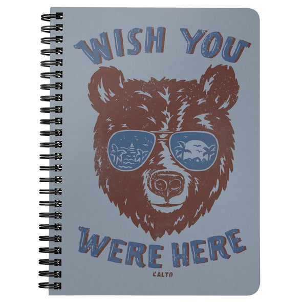 Wish Bear Blue Jean Spiral Notebook-CA LIMITED