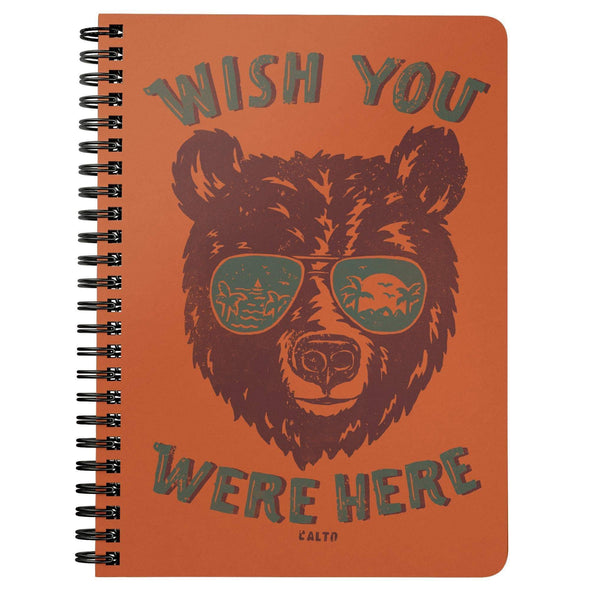 Wish Bear Orange Spiral Notebook-CA LIMITED