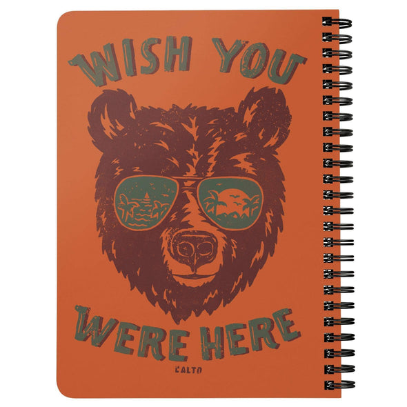 Wish Bear Orange Spiral Notebook-CA LIMITED