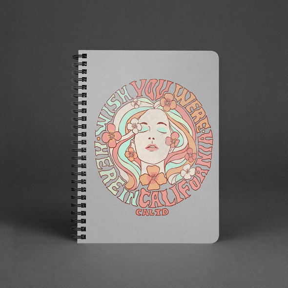 Wish Girl Grey Spiral Notebook-CA LIMITED