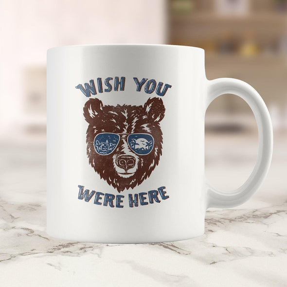 Wish You Were Here Blue Glasses Mug-CA LIMITED
