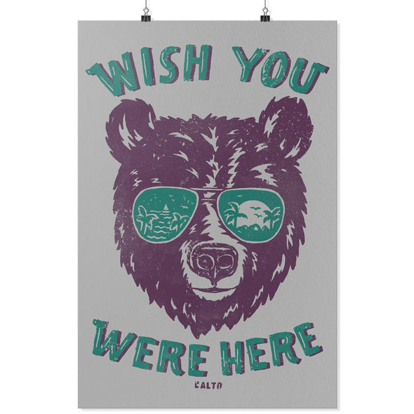 Wish You Were Here Grey Poster-CA LIMITED