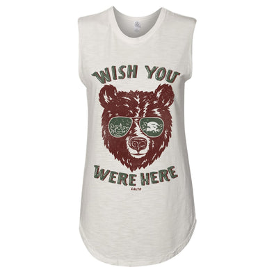 Wish You Were Here Muscle Tank-CA LIMITED