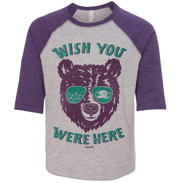 Wish You Were Here Toddler Baseball Tee-CA LIMITED