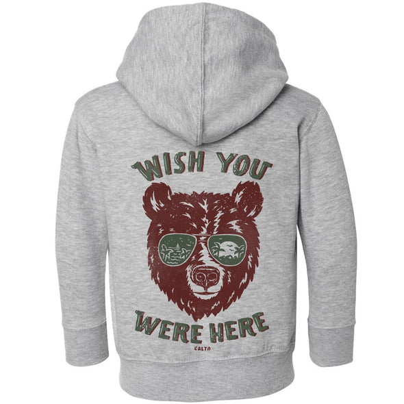 Wish You Were Here Toddlers Zip Up Hoodie-CA LIMITED