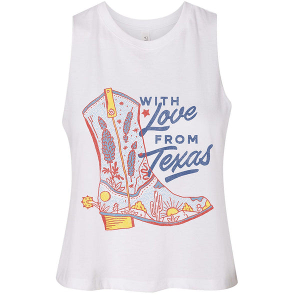 With Love TX Cropped Tank-CA LIMITED