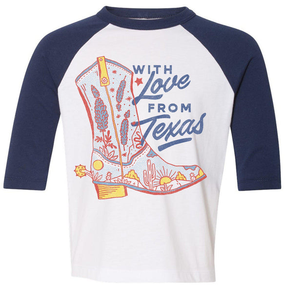 With Love TX Toddler Baseball Tee-CA LIMITED