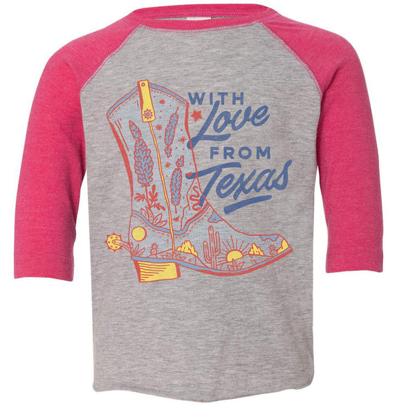 With Love TX Toddler Baseball Tee-CA LIMITED
