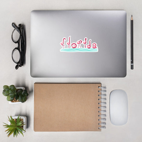 Curvy Flamingos Florida Decal